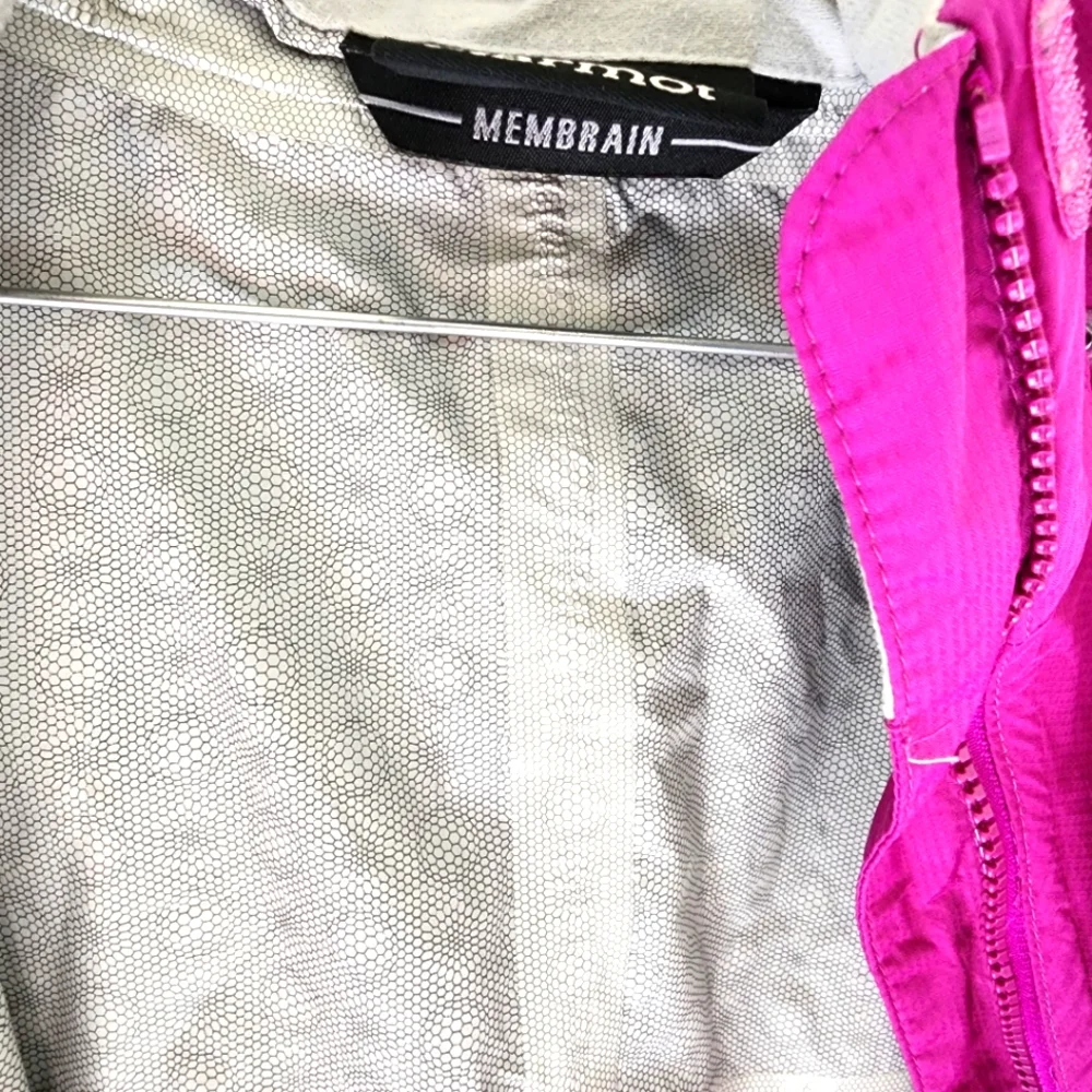 Marmot Womens Membrain Windbreaker Rain Jacket Hood Fuschia Purple Size Medium - Picture 4 of 12
